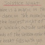 Solstice Night Artist Notes